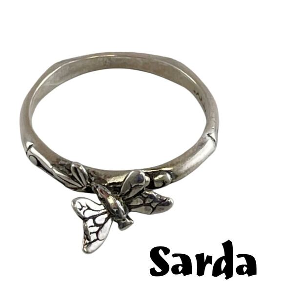 STERLING SILVER SARDA BUTTERFLY RING SIZE 9.00 2.6G sterling silver signed - Picture 1 of 7